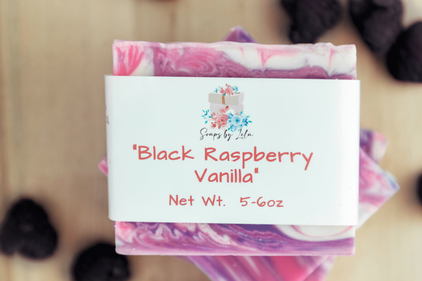 Black Raspberry Vanilla Soap | Moisturizing Artisan Bar with Lard, Olive & Coconut Oils| Handmade