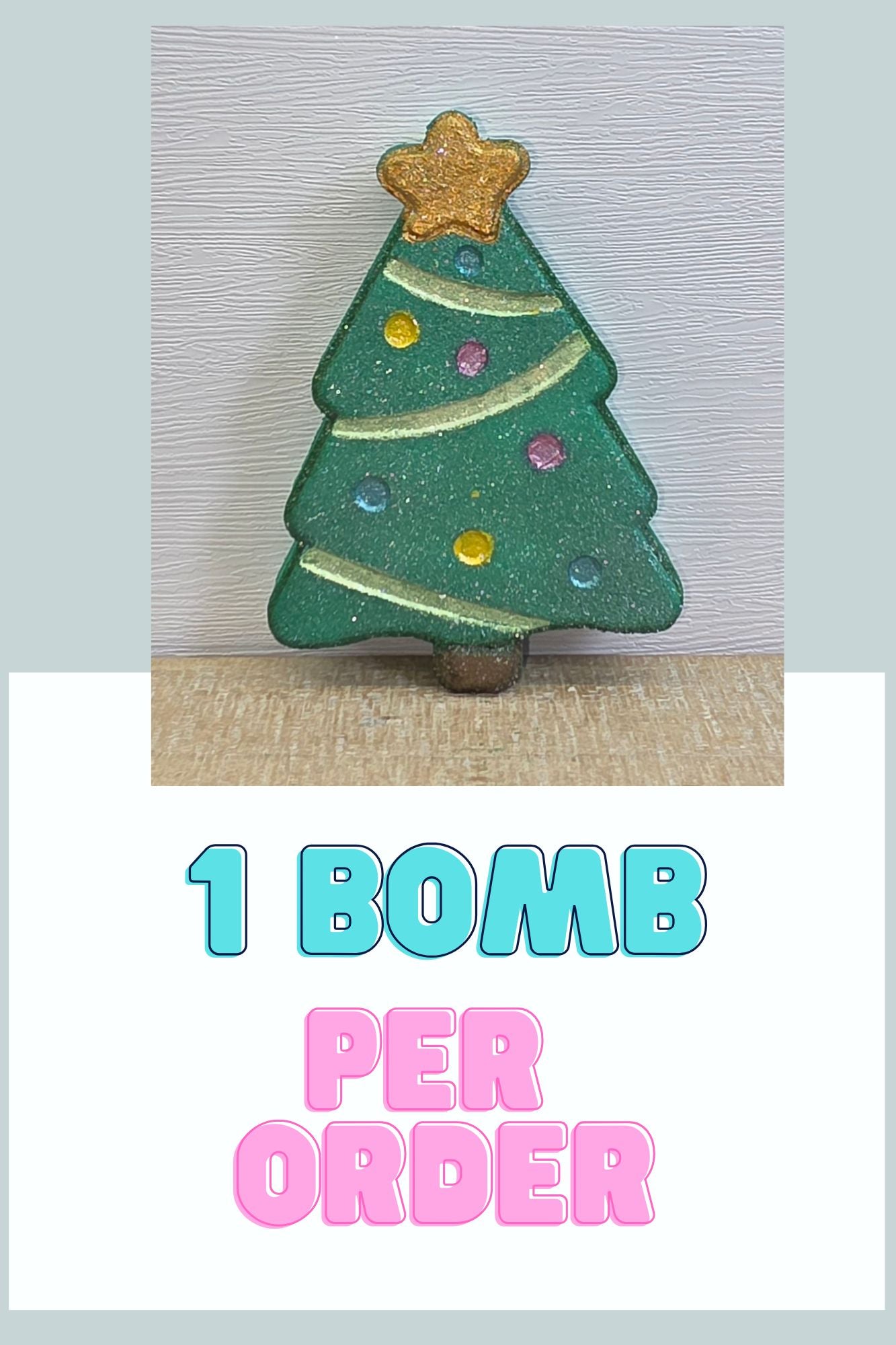 Christmas Tree Bath Bomb – Green Apple & Green Tea Cucumber