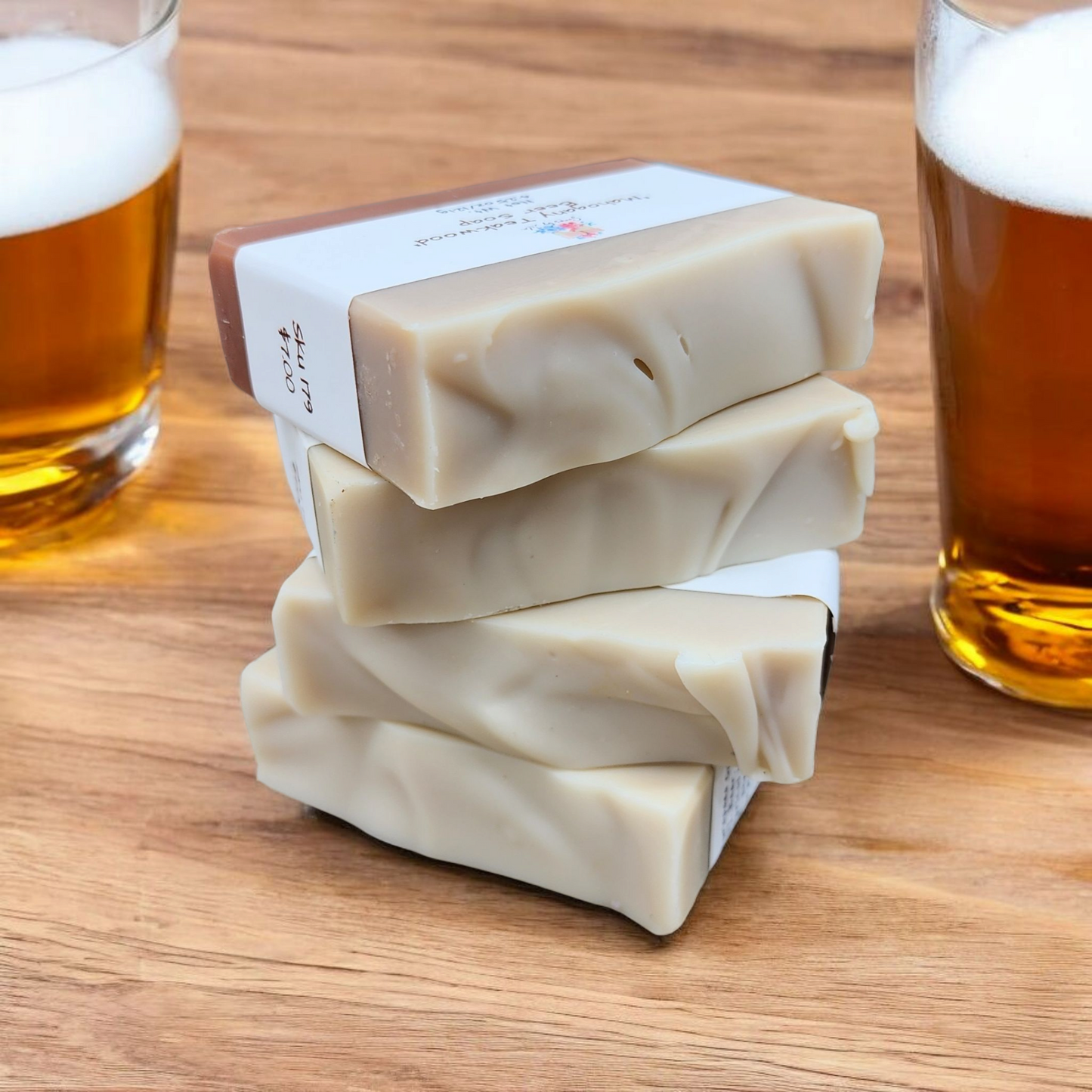 Mahogany Teakwood Beer Soap | Handmade Men’s Soap with Real Beer & Natural Oils
