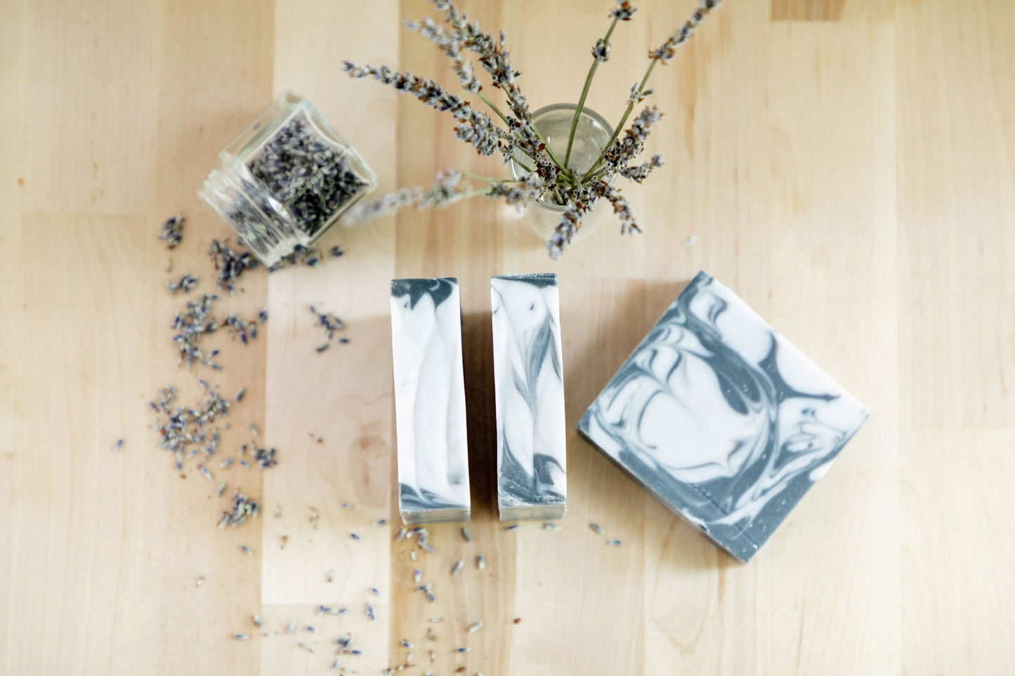 Lavender Charcoal Soap with Olive Oil & Cocoa Butter | Handmade Natural Soap