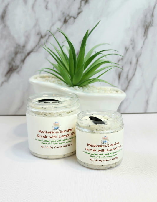 Mechanic & Gardener Hand Scrub – Exfoliating Lemon Pumice Whipped Soap for Odor-Removing Deep Clean