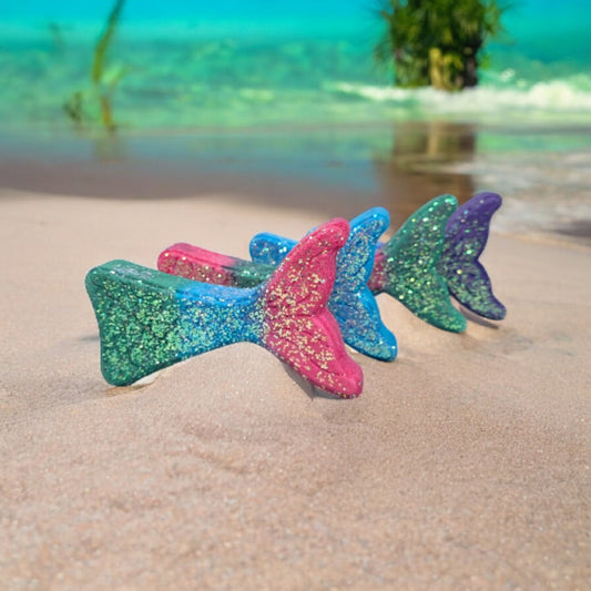 Mermaid Tail Bath Bomb | Extra Bubbly Small-Batch Bath Bomb | Handmade & Hand Painted