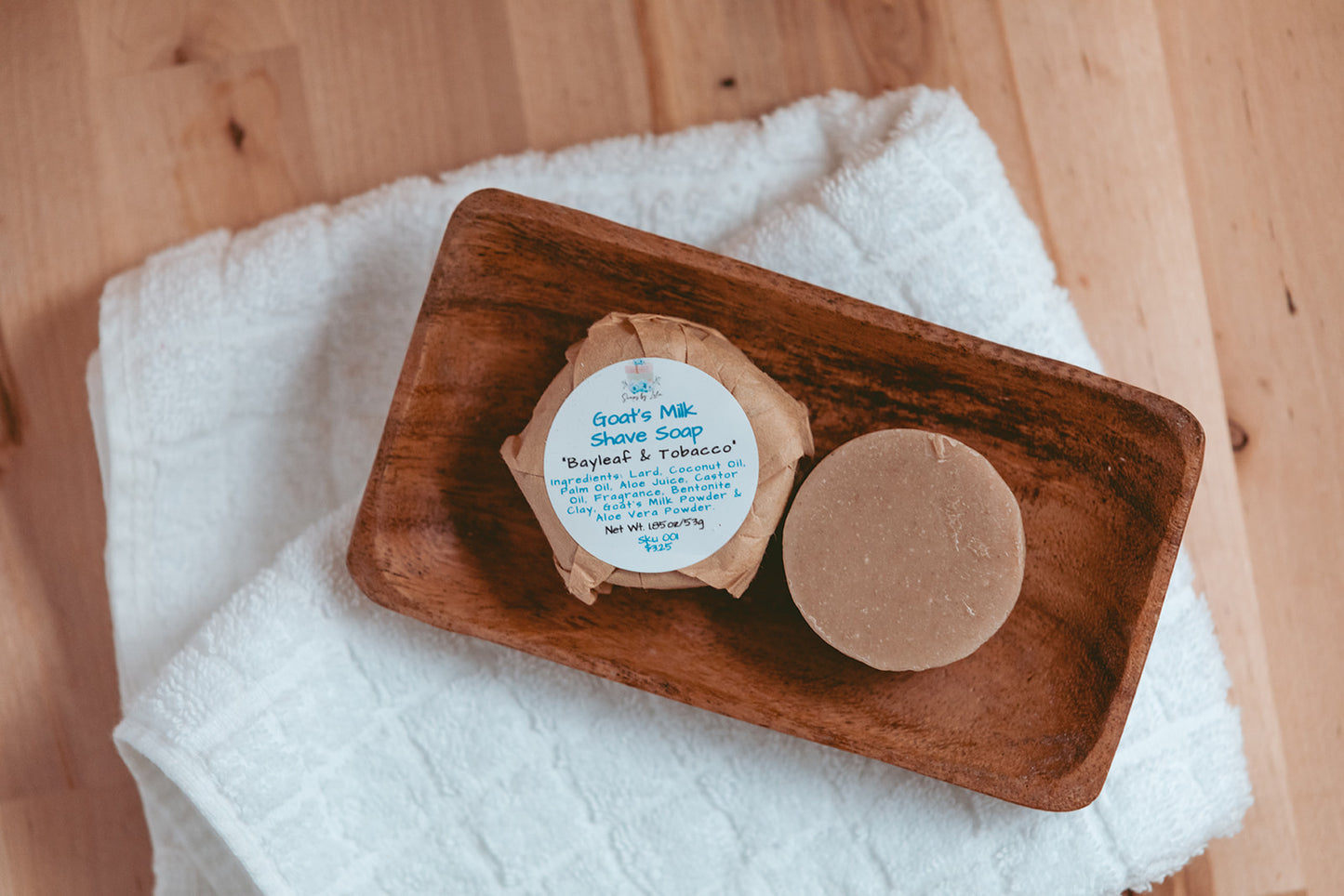 Shave Soap Handmade |Bentonite Clay, Aloe Vera & Goat’s Milk | Small Batches