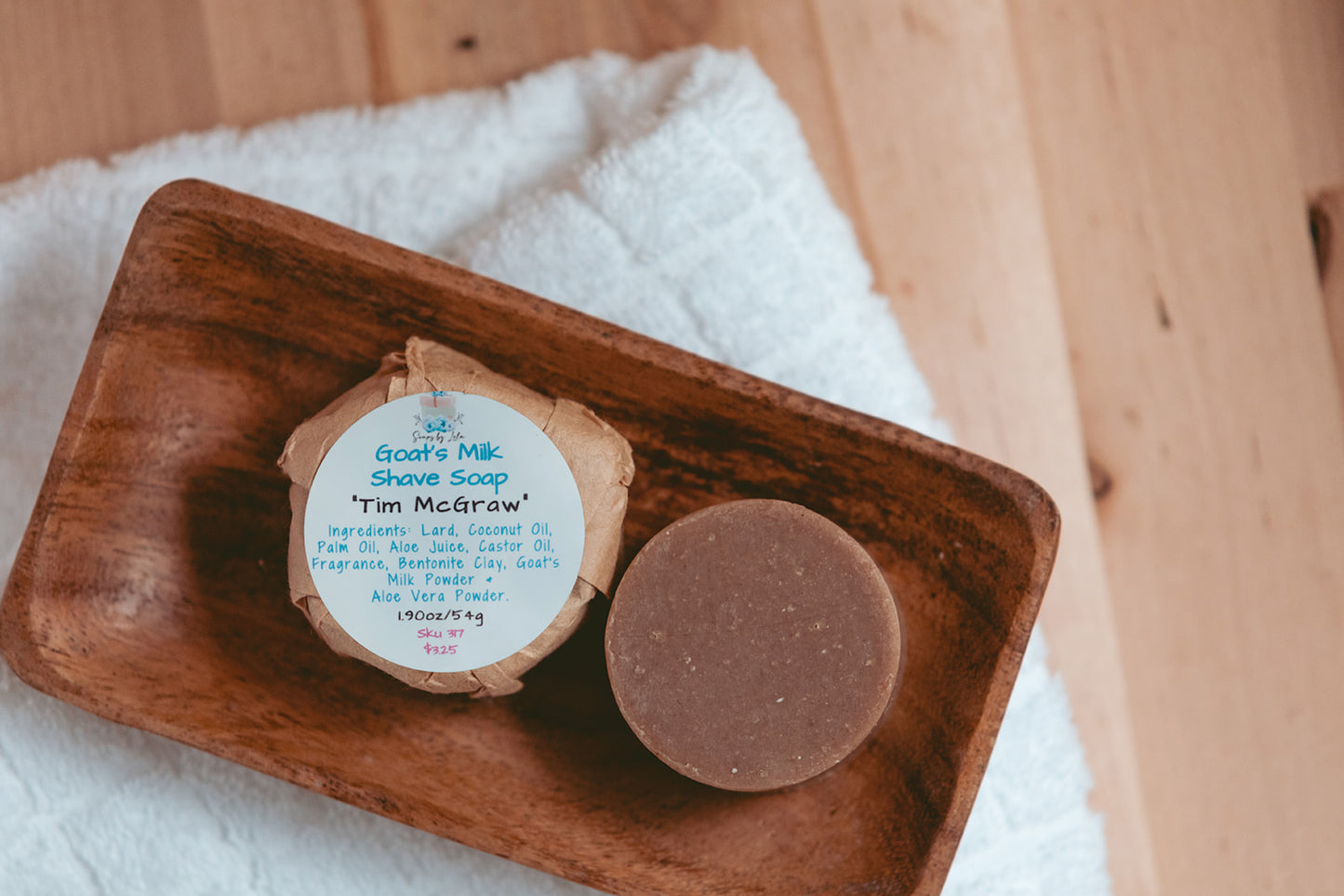 Shave Soap Handmade |Bentonite Clay, Aloe Vera & Goat’s Milk | Small Batches