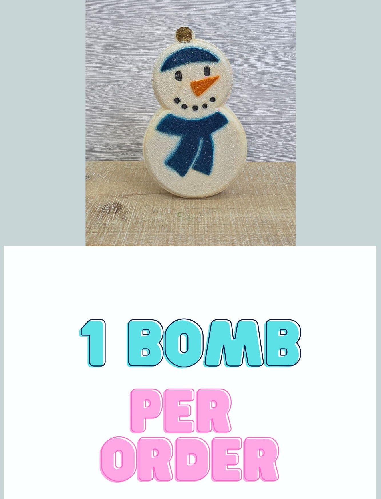 Snowman Bath Bomb – Colorful Foamy Bath Fizzy | Goji Berry Bliss