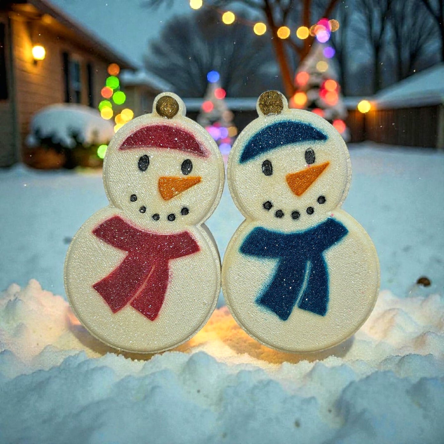 Snowman Bath Bomb – Colorful Foamy Bath Fizzy | Goji Berry Bliss