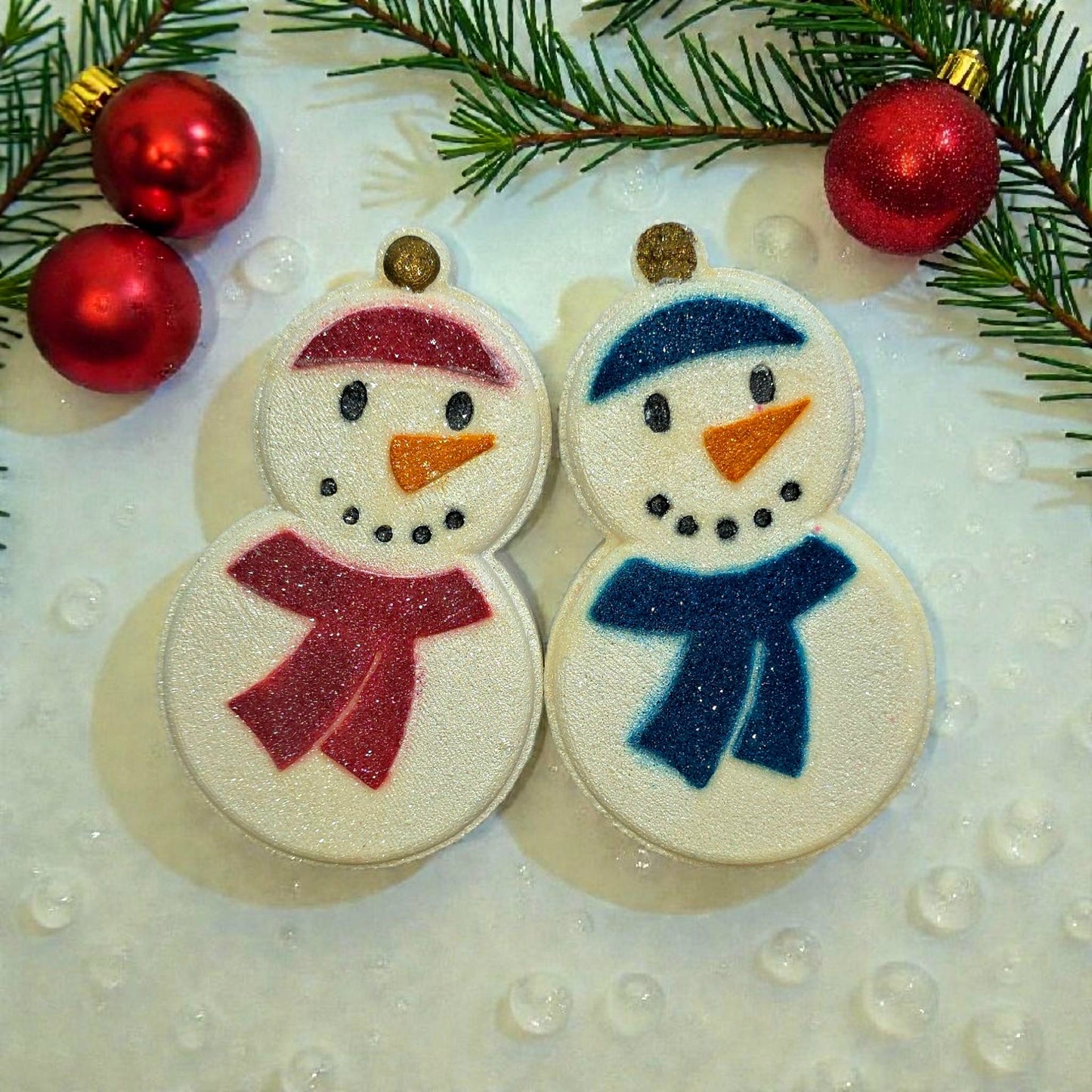 Snowman Bath Bomb – Colorful Foamy Bath Fizzy | Goji Berry Bliss