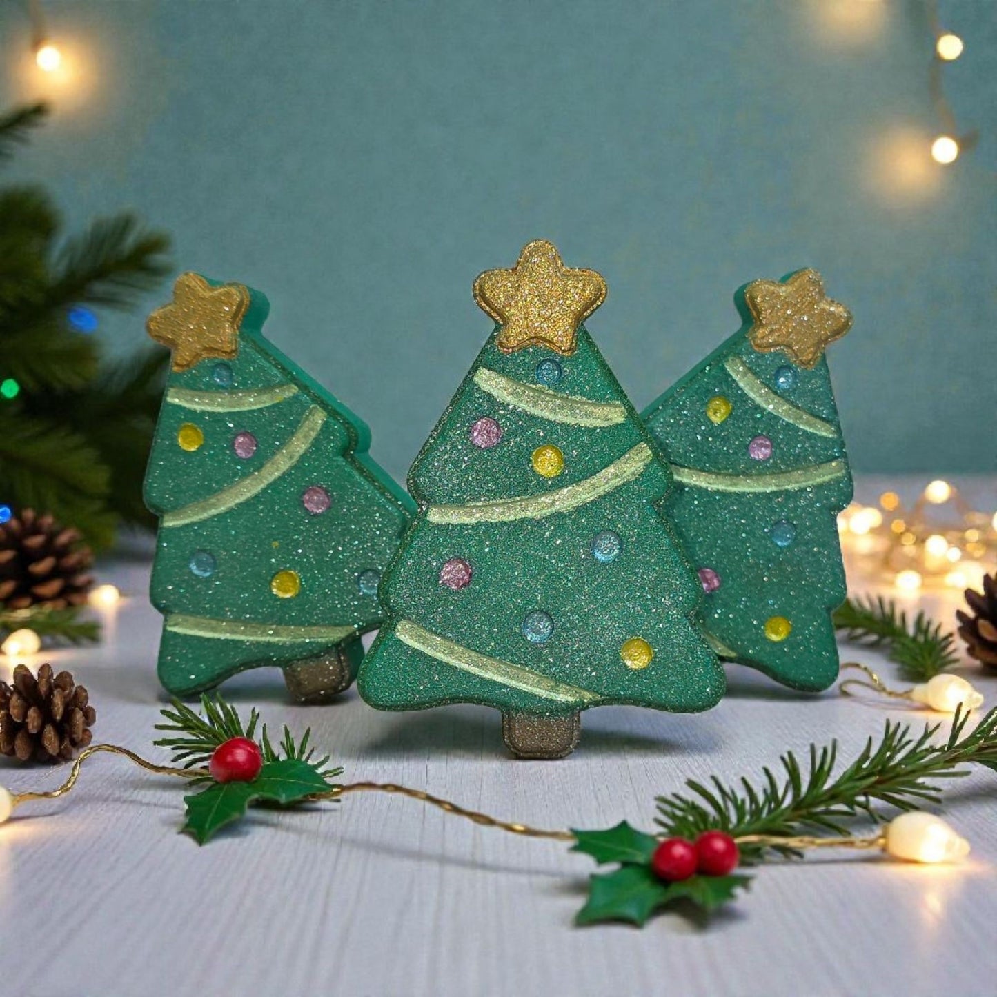 Christmas Tree Bath Bomb – Green Apple & Green Tea Cucumber