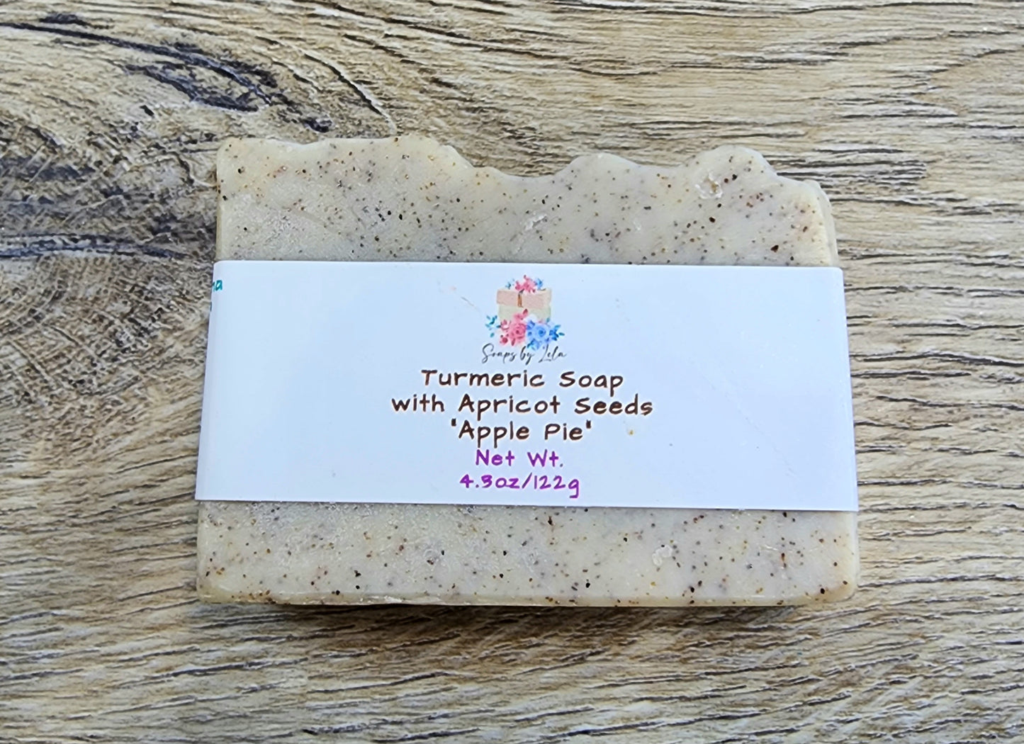 Turmeric & Apricot Seed Handmade Soap – Hot Apple Pie Scent